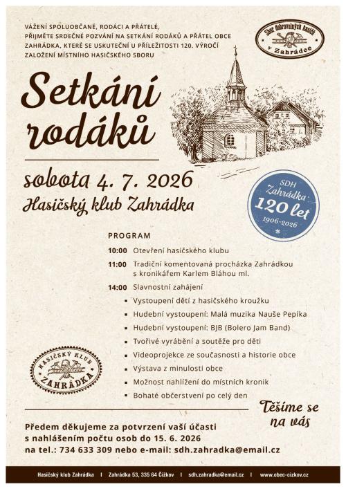 setkání rodáků a přátel obce