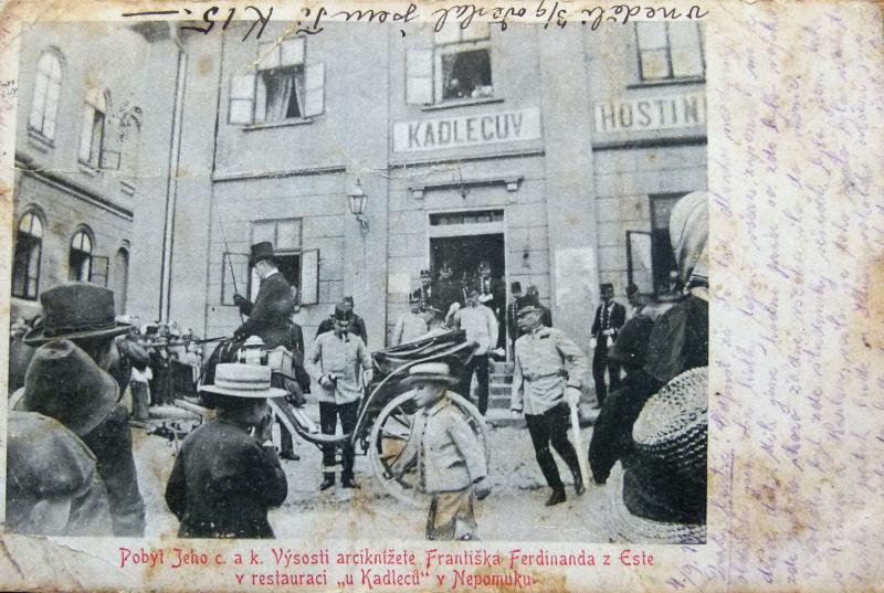  František Ferdinand d´Este v Nepomuku - 1902, archiv Bohuslava Šotoly