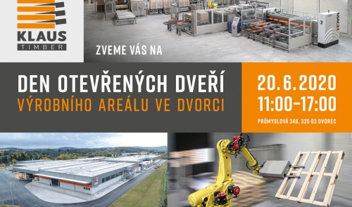 Den otevřených dveří KLAUS Timber - nový termín