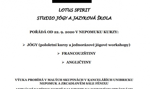 Studio jógy a jazyková škola - nabídka