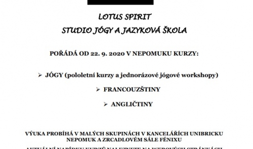 Studio jógy a jazyková škola - nabídka