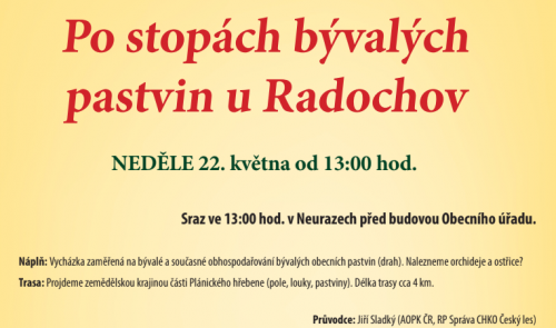 Vycházka po stopách bývalých pastvin u Radochov