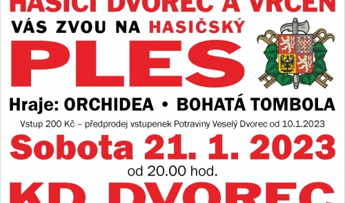 Hasičský ples ve Dvorci 21.1.2023