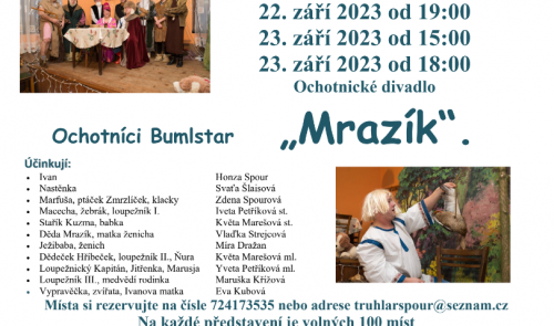 Pozvánka na divadlo do Starého Smolivce 22.-23.9.2023