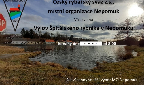 Výlov Špitálského rybníka v Nepomuku 14.10.2023
