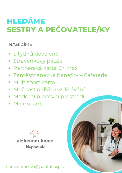 ALZHEIMER HOME Nepomuk - pracovní příležitosti