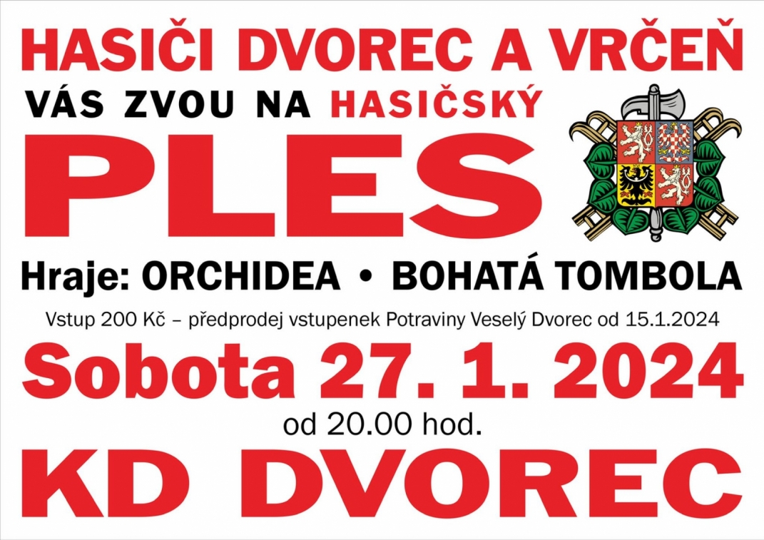 Hasičský ples 27.1.2024 - plakát