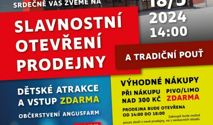 Slavnostní otevření prodejny Unibrick a tradiční pouť 18.5.2024