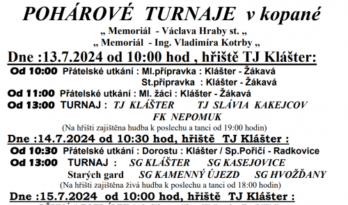 TJ Klášter - Posvícení v Klášteře 2024