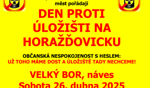 Pozvánka na  Den proti úložišti 26.4.2025