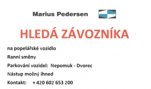 Marius Pedersen hledá závozníka