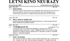 Letní kino Neurazy - červen, červenec 2025