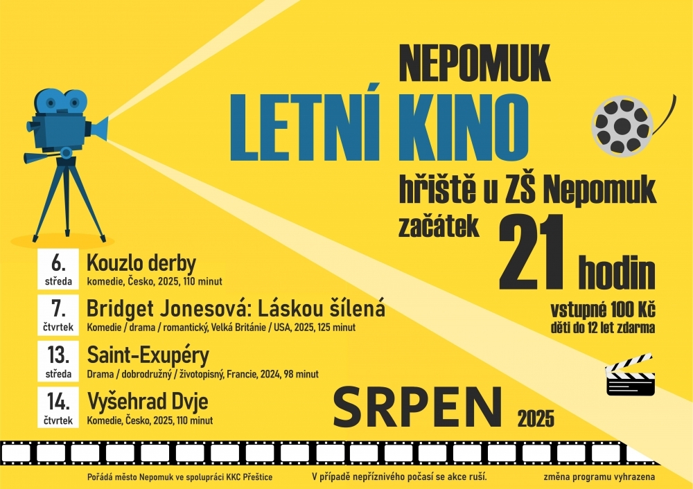 Letní kino Nepomuk 2025