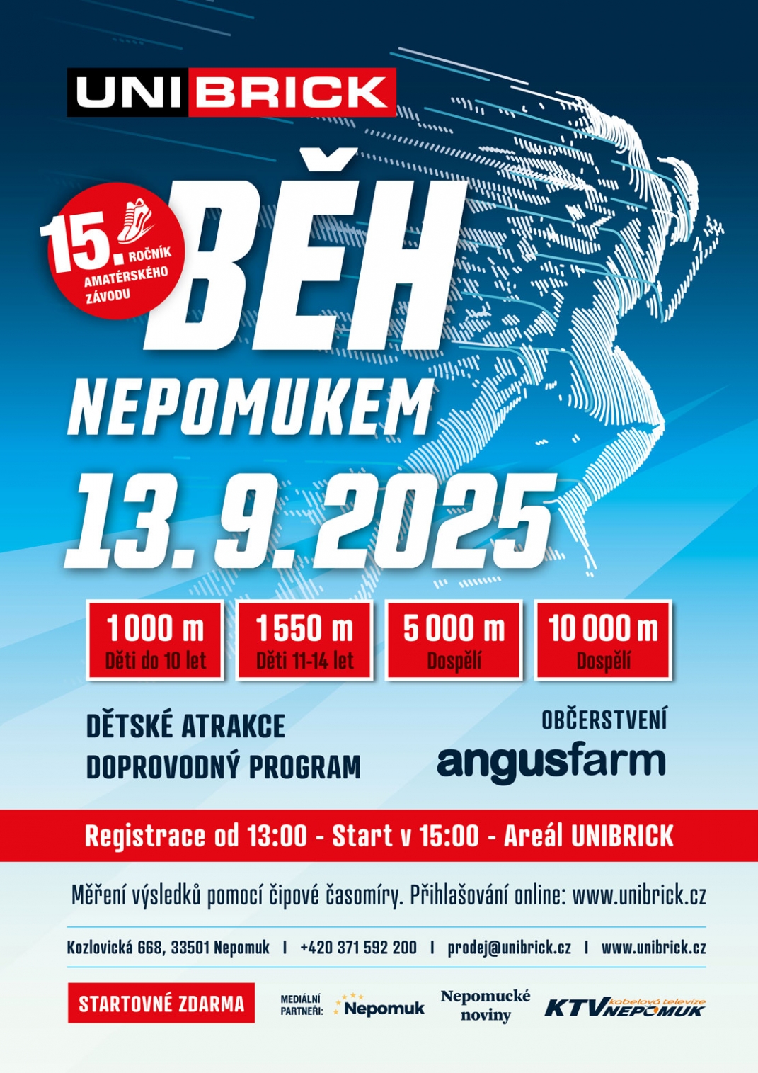 Běh Nepomukem 2025 - plakát
