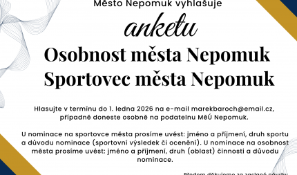 Anketa osobnost a sportovec města 2025