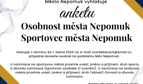 Anketa osobnost a sportovec města 2025