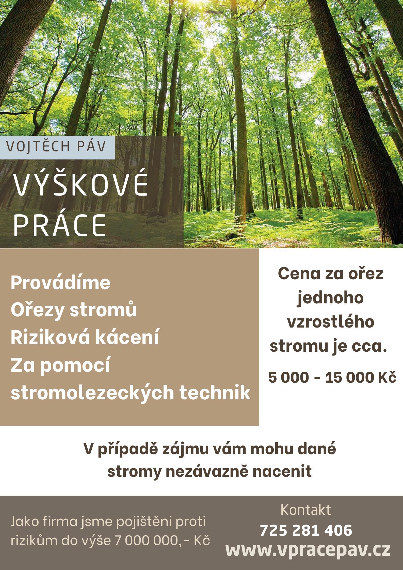 Výškové práce - plakát
