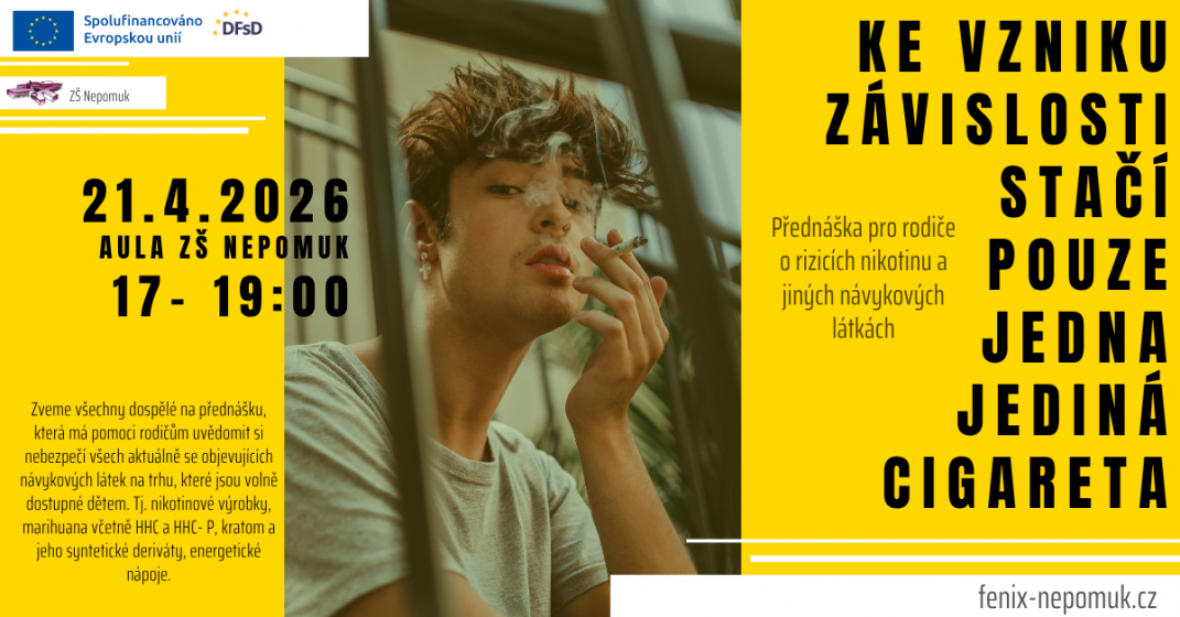 Nikotin a jiné závislosti - přednáška 21.4.2026