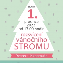 Rozsvícení vánočního stromu ve Dvorci