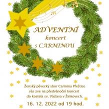 plakát na adventní koncert