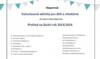 Ilustrativní obrázek - Přehled volnočasových aktiviti pro děti a mladistvé