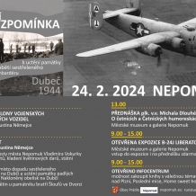 Nepomuk - 80 let od sestřelení Liberatoru - vzpomínka 24. 2. 2024 - plakát