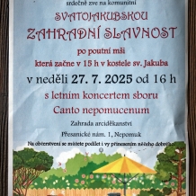 Svatojakubskou pouť obohatil sbor Canto nepomucenum