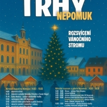 Adventní trhy a rozsvícení vánočního stromu - plakát