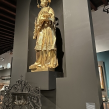 Originál sochy z Karlova mostu od Jana Brokoffa k vidění na výstavě - foto Pavel Motejzík