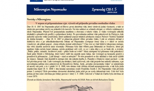 Mikroregion Nepomucko - Zpravodaj CSS č. 5