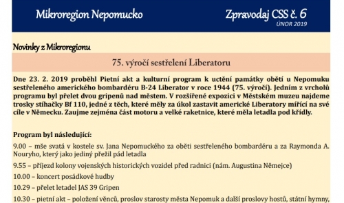 Mikroregion Nepomucko - Zpravodaj CSS č. 6