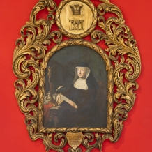 Hraběnka Marie Dominika Martinicová  1769 Olej na plátně Autor: Martin Unterberger Zapůjčil Národní památkový ústav, územní památková správa v Českých Budějovicích.  Portrét hraběnky Marie Dominiky Martinicové v původním bohatě řezaném rámu s akantovými rozvilinami. Obraz visel v Černém sále zámku nad krbem z červeného mramoru. 