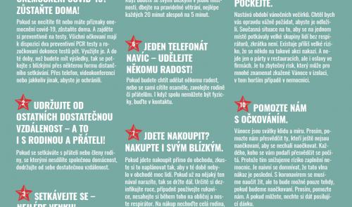 Jedenáctero doporučení Ministerstva zdravotnictví - Vánoce 2021
