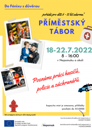 Plakát k příměstskému táboru Do Fénixu s důvěrou
