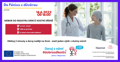 Plakát k náboru do registru kostní dřeně Plakát k náboru do registru kostní dřeně