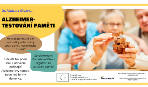 Alzheimer - testování paměti plakát