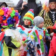 Dětský masopust organizovaný MC Beruška a Pionýrem Nepomuk. 19.2.2023